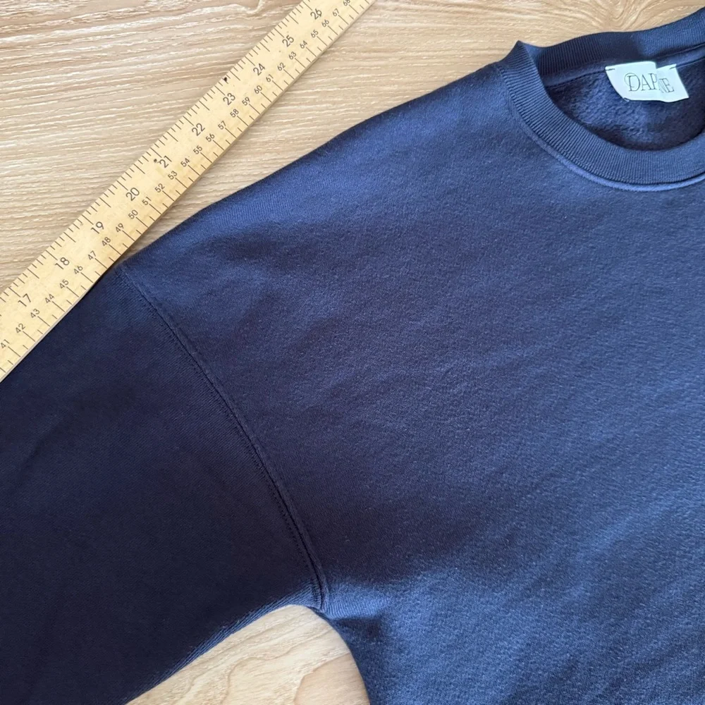 Daphne Small Golden Night Baggy Sweatshirt Navy Cotton Jersey Comfy Lounge - Picture 8 of 9